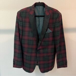 Paisley & Gray | Slim Fit Plaid Dinner Jacket